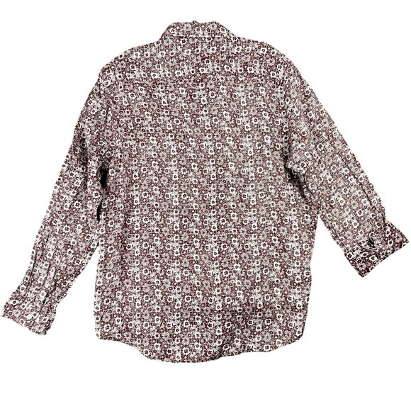 Tasso Elba Mens Linen Shirt X Reverse Print Inside Out Career Everyday Casual - Picture 5 of 9